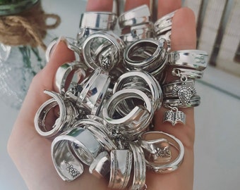 Mystery Charm Spoon Ring Handmade Spoon Jewelry Spoon Ring Unique Gift Mystery Item
