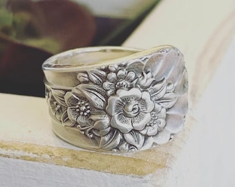 Vintage Jubilee Spoon Ring, Silverware Ring, Silverware Jewelry, Sunflower Jewelry, Gifts for Her, Spoonie, Spoon Theory