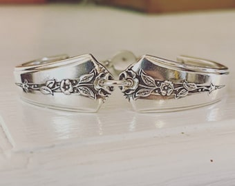 Spoon Bracelet- “SPRING GARDEN”, Vintage Bracelet, Silverware Bracelet, Silverware Jewelry, Gifts for Her, Spoon Theory, Trendy Bracelet