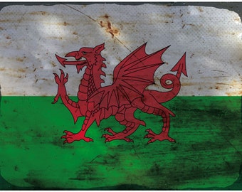 Bouclier disant drapeau du Pays de Galles jw