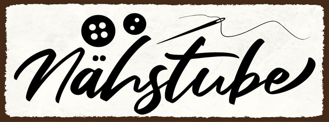 Handwork Sign Sign Sewing Room Sewing Handwork Hobby Needle Fabric Leisure 27x10 ...