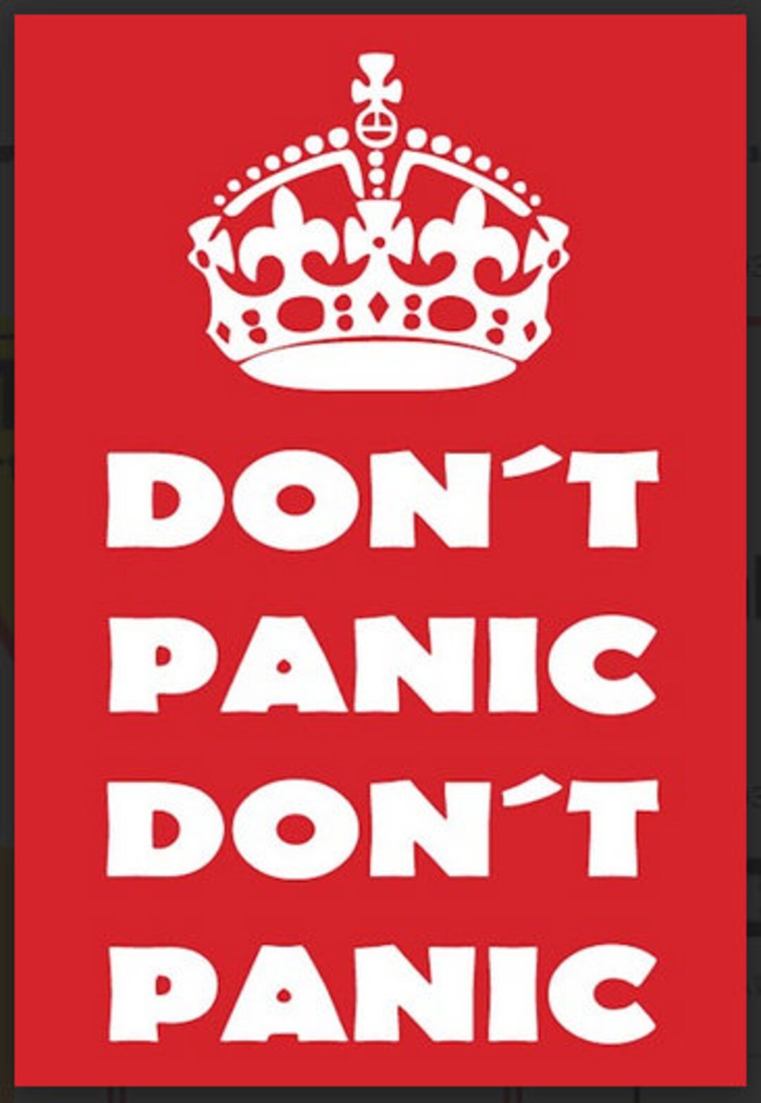 Nostalgia Sign Sayings Dont Panic 12x18/20x30/30x40 Sheet Metal or Wood ...