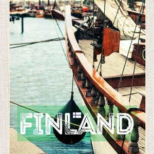 Sign saying Finland Finland port sea ship jw
