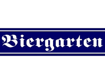 Sign beer garden alcohol pub local place street square 46 x 10 metal or wood