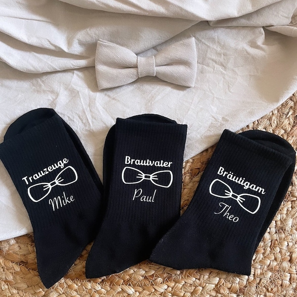 Hochzeitssocken - Personalisierte Socken für deine Hochzeit | Bräutigam | Trauzeuge | Brautvater | Bruder der Braut | Opa des Bräutigams