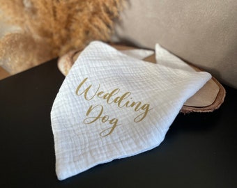 Wedding Dog - Hundehalstuch für kleine bis mittelgroße Hunde | Musselin Halstuch für deine Hochzeit | Hochzeitshund I Weddingdog