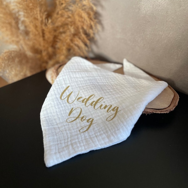 Wedding Dog - Hundehalstuch für kleine bis mittelgroße Hunde | Musselin Halstuch für deine Hochzeit | Hochzeitshund I Weddingdog