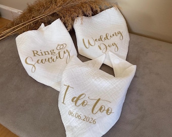 Wedding Dog - Hundehalstuch für kleine bis mittelgroße Hunde | Musselin Halstuch für deine Hochzeit | Hochzeitshund I Weddingdog