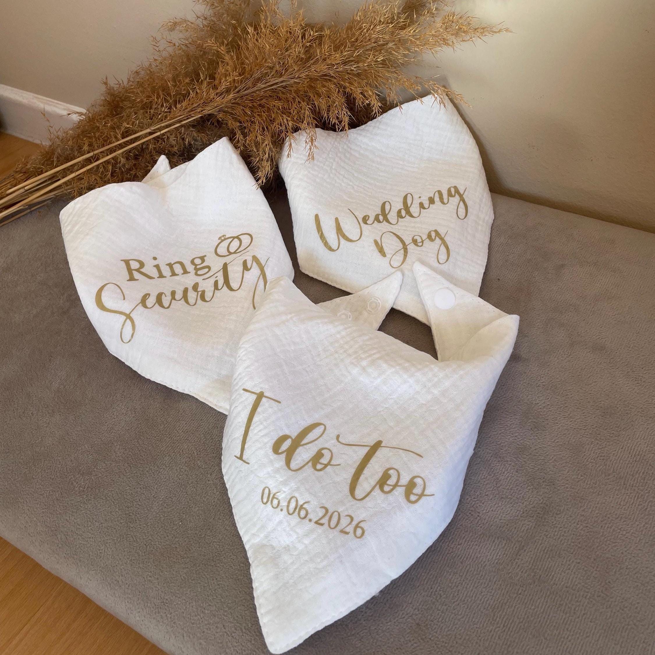 Hundehalstuch 'My Humans Are Getting Married' – Für Hochzeiten, 2er Set, Weiches Polyester, Für Kleine Bis Große Hunde