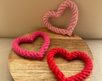 Dog toys - non-toxic toys made from 100% cotton for small dogs, sustainable and washable, Valentine's Day gift for dogs