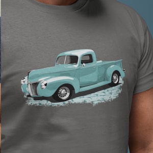 Klassisches T-Shirt mit einem blauen 40 Ford Truck - Vintage 1940 Ford Pick-up