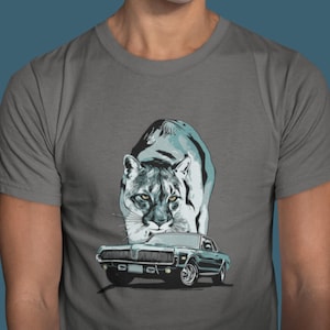 1968 Mercury Cougar T-Shirt: Blue-Green Classic Car Tee
