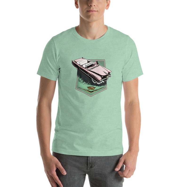 56 Pink Cadillac Unisex t-shirt, 1956 Caddy series 62