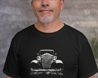 Camiseta unisex de coche clásico con 35 Chevy - Versión de camisa oscura