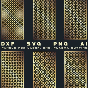 Metaballs Circle Panel Bundle | Room Divider Meta Ellipse  Pattern | Privacy Screen For Glowforge, Laser Plasma Cut, CNC files dxf, svg, ai
