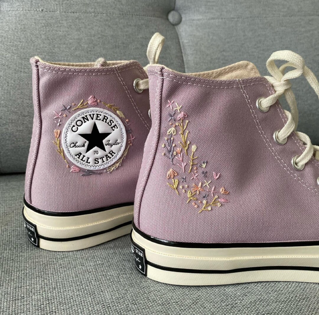 Custom Embroidered Converses Etsy