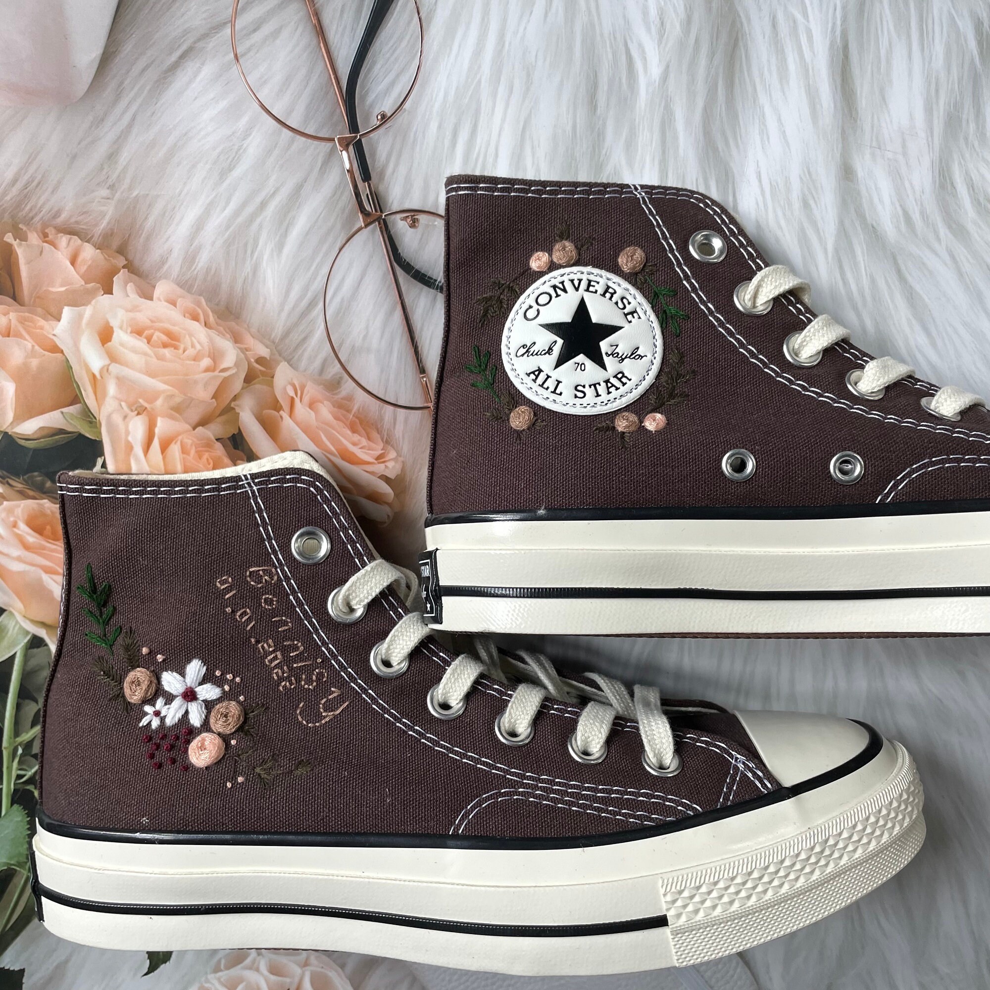 converse brown high tops