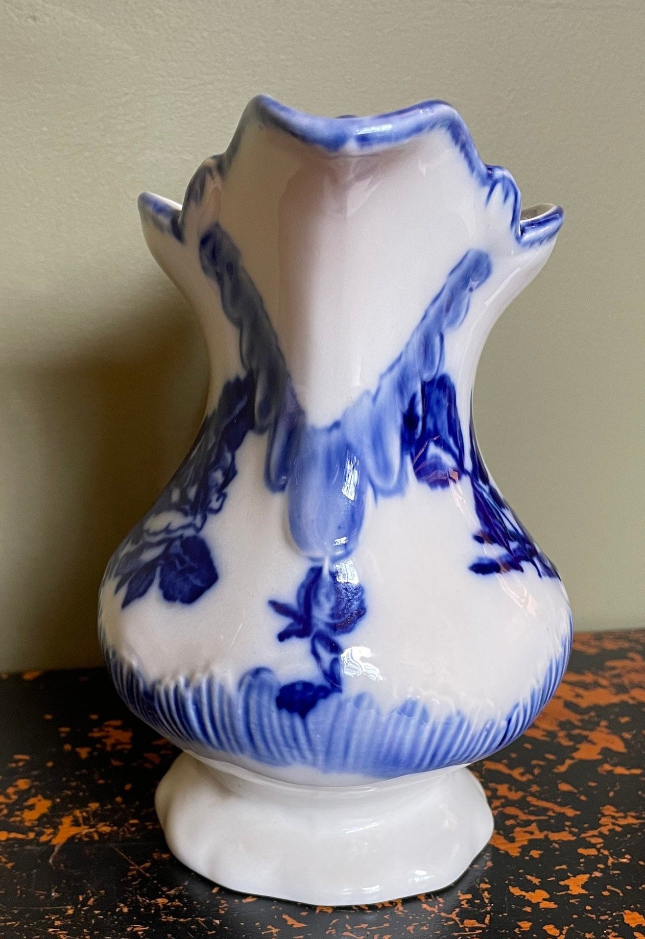 Blakeney Ironstone Staffordshire Pottery Jug / Flow Blue Etsy