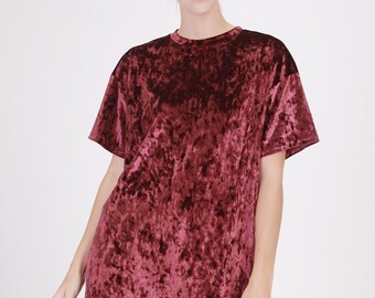 Velvet Shirt Dress - Etsy