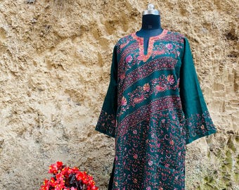 Kashmiri work kurta  Kashmiri phern kashmiri kurta kashmiri hand work kurta