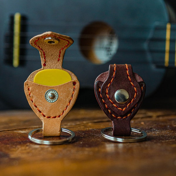 Leather Guitar Pick Holder Etsy