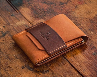 Tarjetero de cuero personalizado, billetera delgada, tarjetero, billetera delgada para hombre
