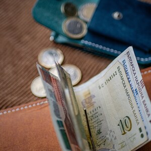 Custom Leather Money Clip wallet, Men's Bifold Wallet, Slim Money clip, Handmade & Minimalist, Thin Cardholder, Gift for Him image 9