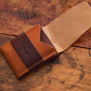 Personalized Leather Cardholder, Slim wallet, Credit card holder, Thin Men's Wallet imagem 2