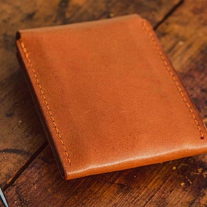 Personalized Leather Cardholder, Slim wallet, Credit card holder, Thin Men's Wallet image 3