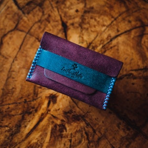 Cartera con bolsillo frontal, tarjetero delgado para entrenador, estuche para tarjetas de visita personalizado, elegante y compacto imagen 2