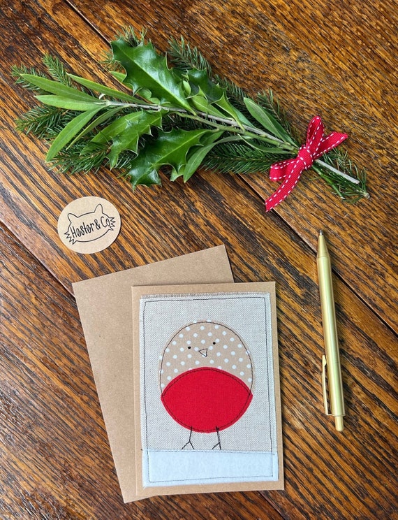 Handmade Christmas Card - Robins Handmade Christmas Card - Robins