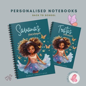 Black girl custom notebook, Personalized Kids Journal, Back to school gift for kids, Customised Kids Diary, Back to school notebook, Afrokid