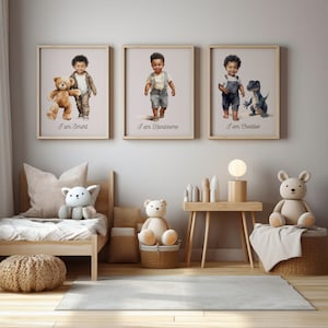 Playroom Quotes, Boys Nursery Art, Boys Affirmation Print, Black Kids Affirmations, Black Boy Affirmations, Boys Nursery Prints, Digital art