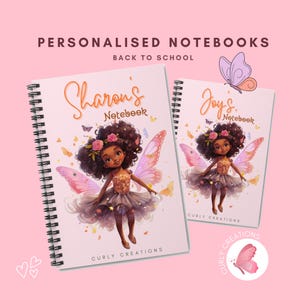 Notebook with child&#39;s name, Personalized Kids Journal, Back to school gift for kids, Customised Kids Diary, Back to school notebook, Afroart