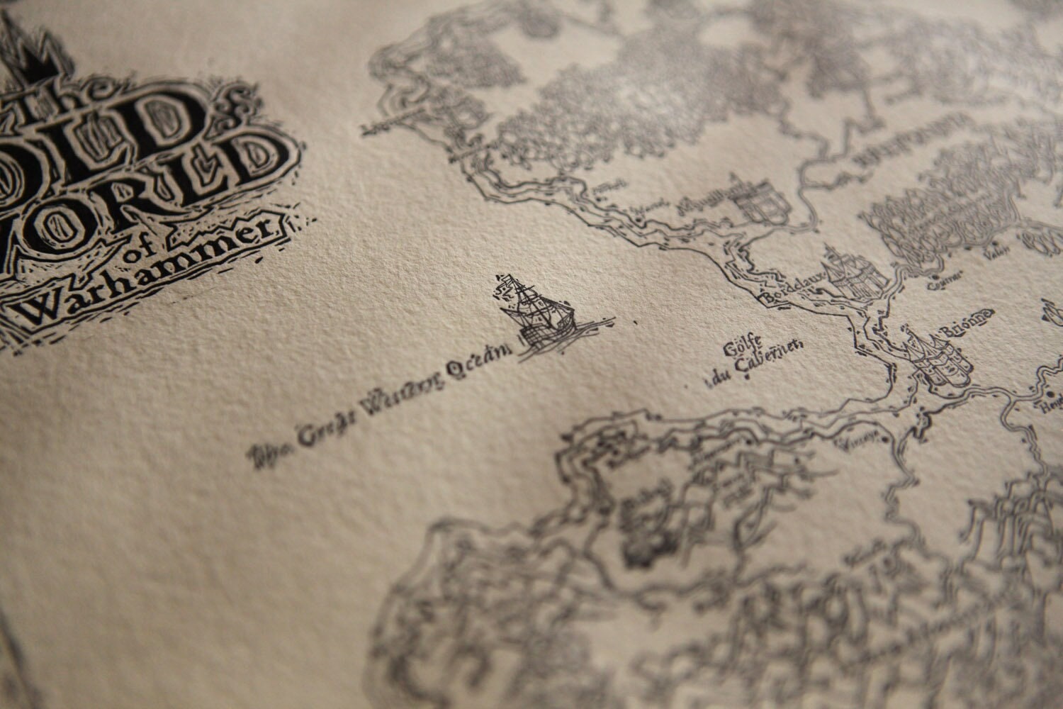 Warhammer Old World Map – Letterpress Print on Handmade Paper - Etsy