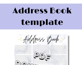 Address Book Digital Planning Template