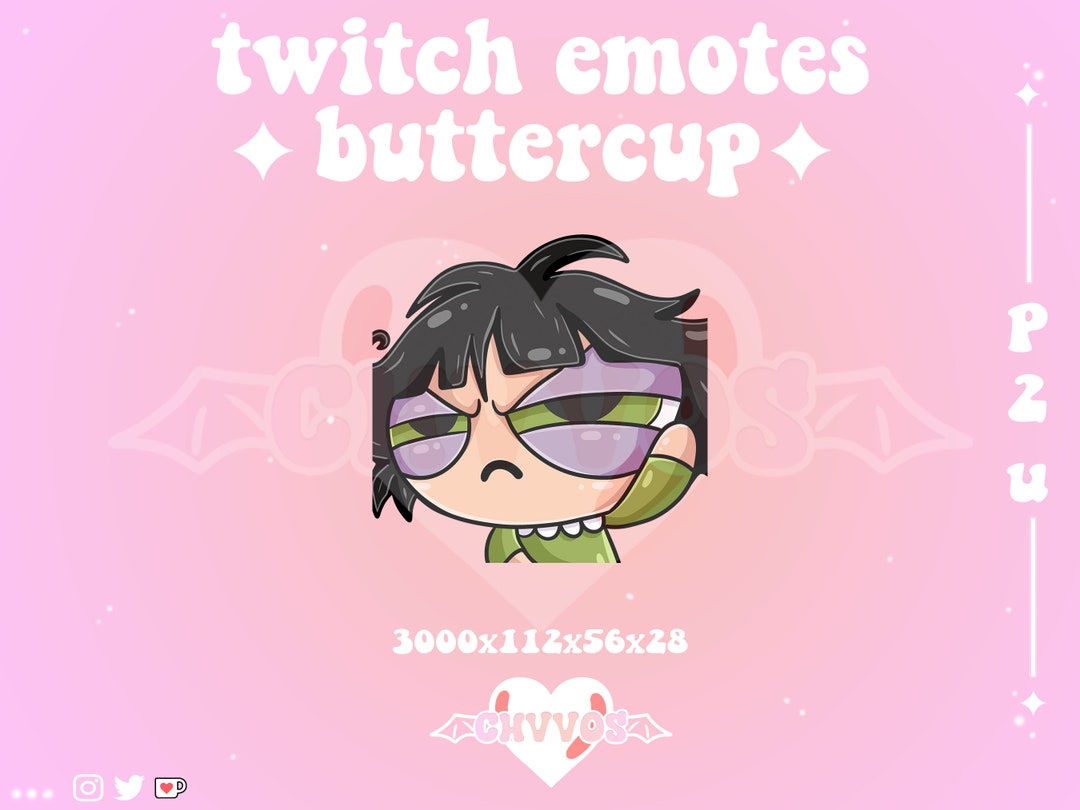 Cute Angry Buttercup Emote Twitch Emote Discord Emote Youtube Emote
