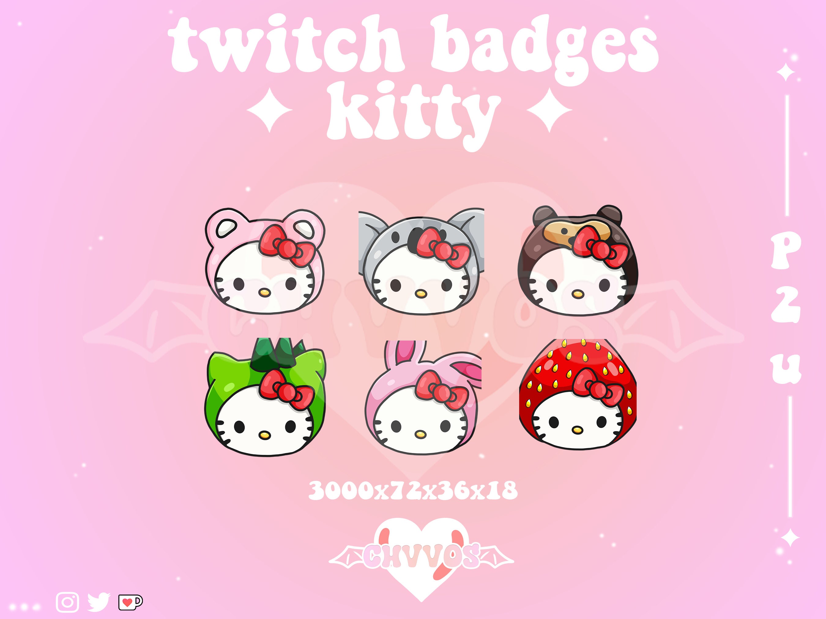 Twitch Sub Badge: Kitty by nicodesign06 on DeviantArt