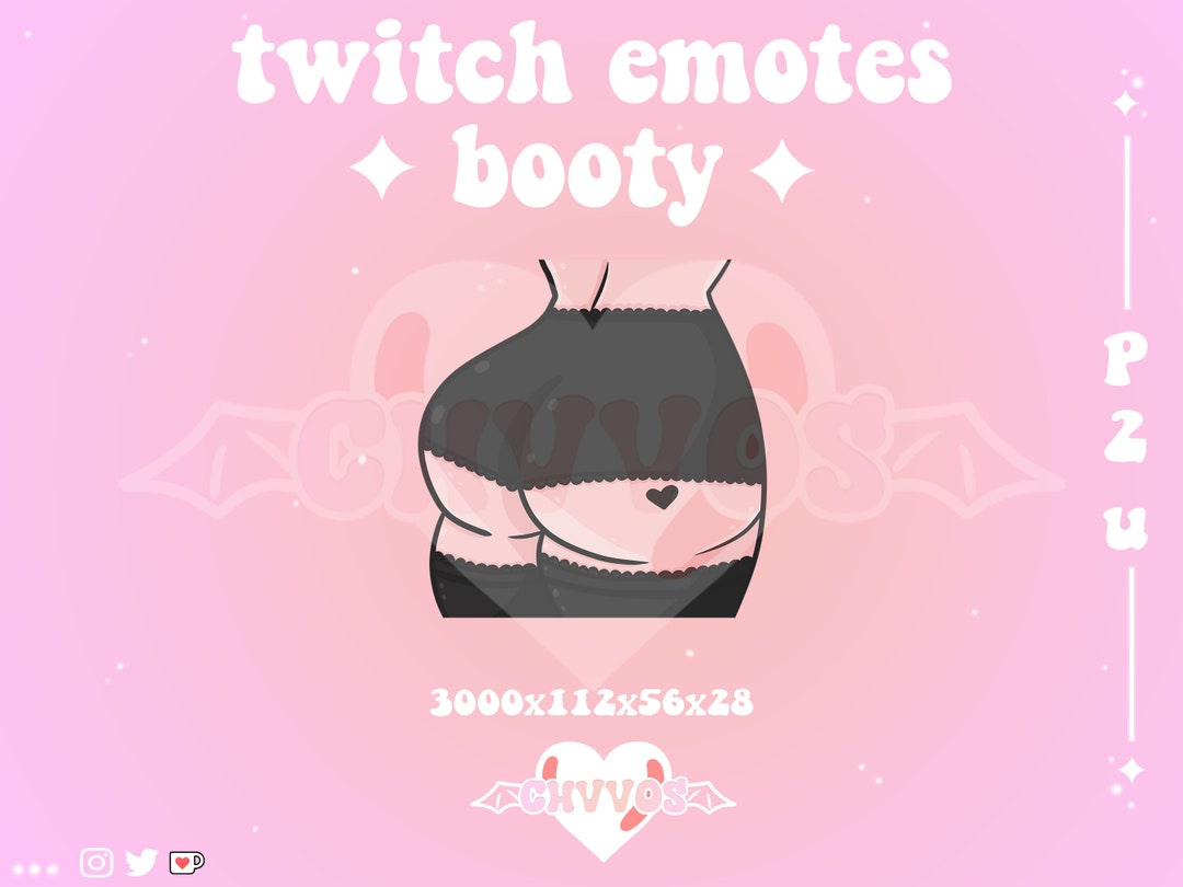 Black Panties Booty Emote Twitch Emote Discord Emote Youtube Emote