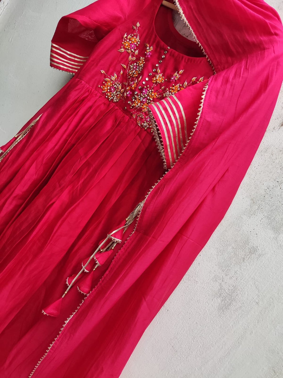 Nayra Cut Suit Maroon Colour Stitching Suit Pent Bottom With Etsy