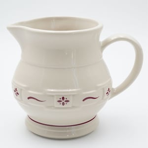 Vintage Longaberger Woven Traditions Red 32 Oz Pitcher 5.5&quot; Height