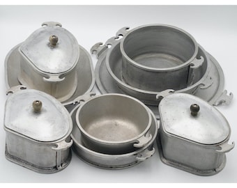 Vintage 1940s Guardian Service Cookware Serveware Cast Aluminum Pots, Pans, Platter *Pick Pieces*