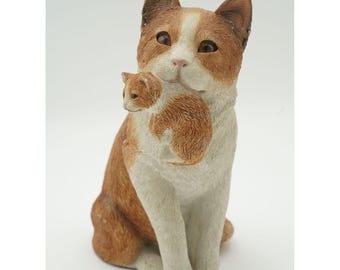 サンディキャスト ヴィンテージ 猫の置物：サンドラ・ブルーのサイン