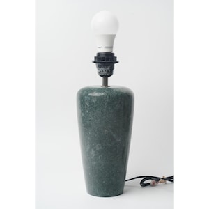 Vintage Post Modern Green Marble Stone 12" Table Lamp