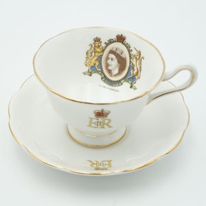 Vintage Royal Albert Queen Elizabeth Coronation 1953 Bone China Cup and Saucer