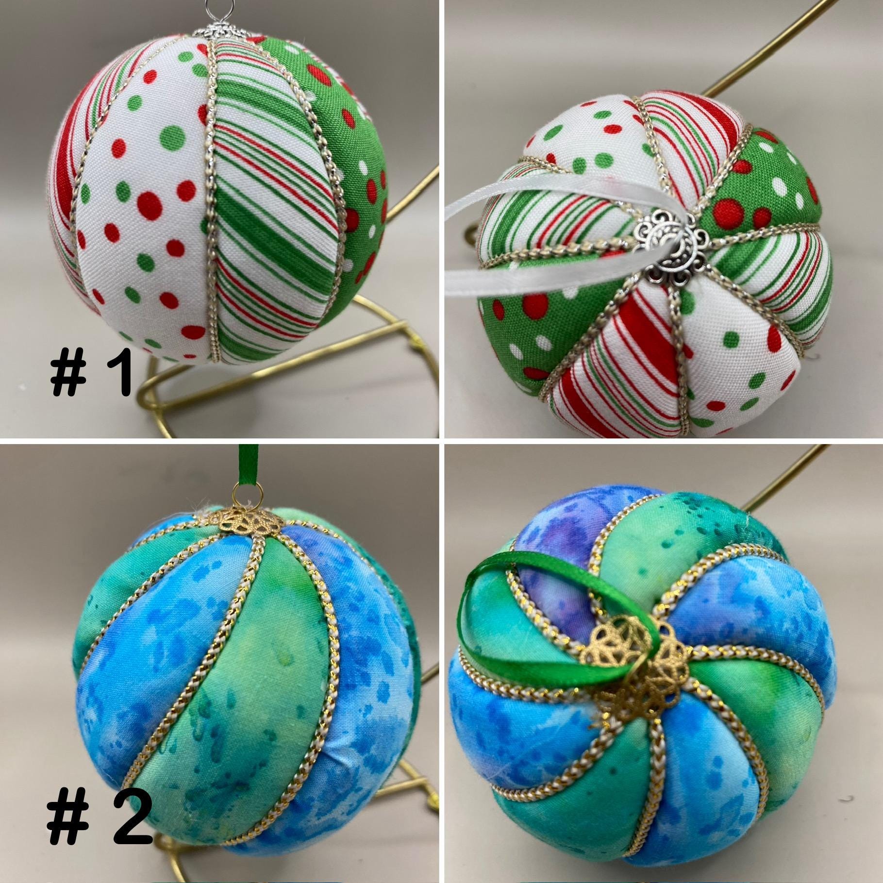 Kimekomi Christmas Ornaments, Kimekomi Handballs, Fabric Ornament