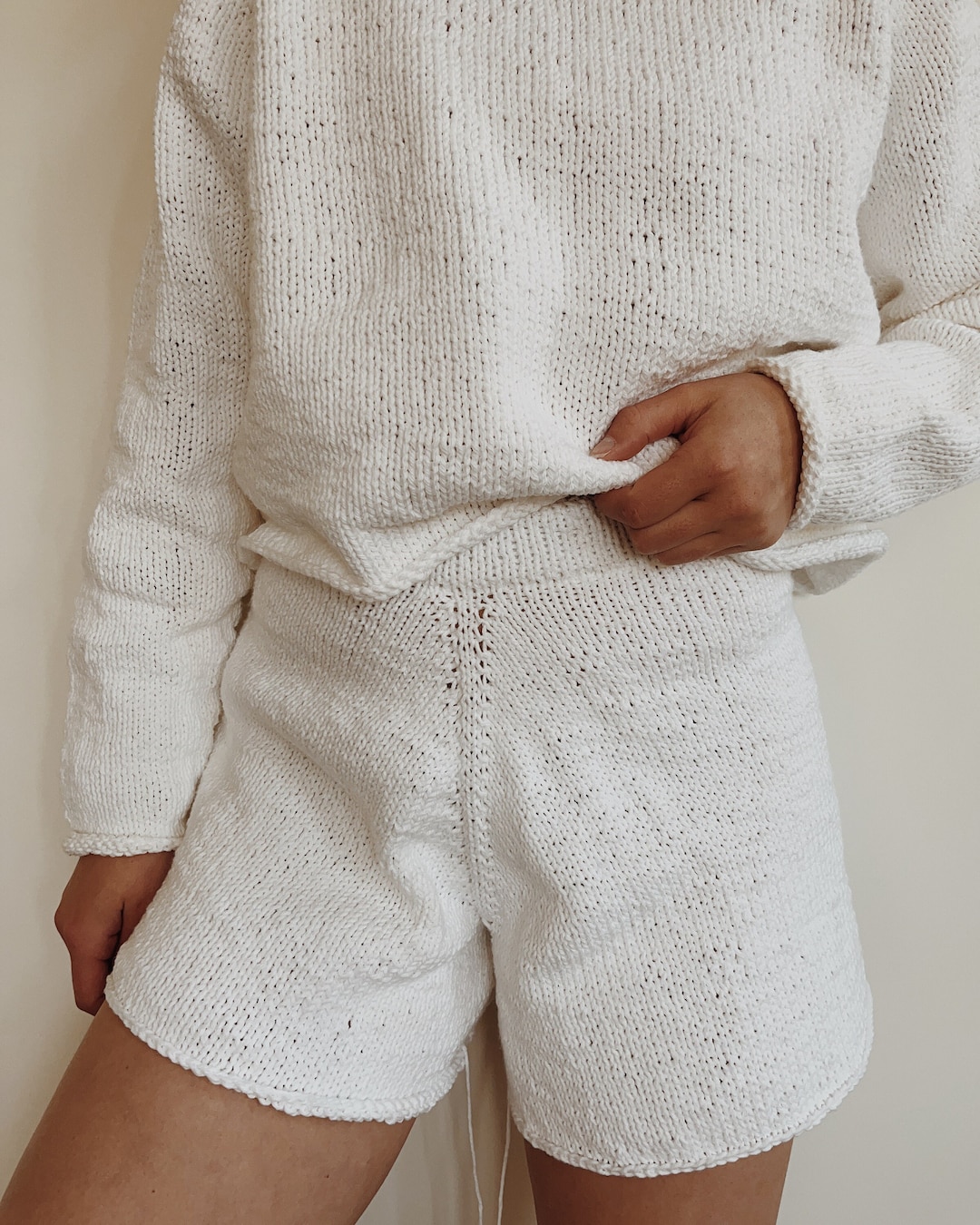 Cozy Cotton Shorts Knitting Pattern Etsy