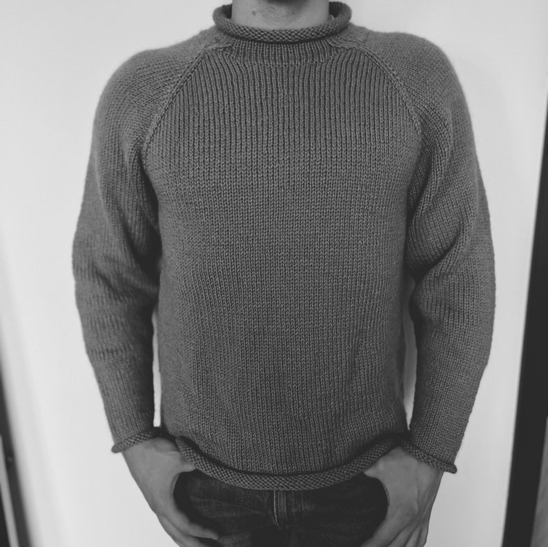 Roll With Me Mens Sweater Pattern Etsy