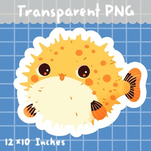 Baby Pufferfish - PNG, Digital Download, Clipart, Commercial use