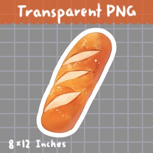 Baguette - PNG, Digital Download, Clipart, Commercial use